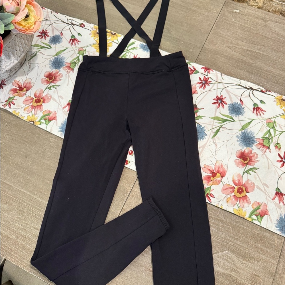 ALO Yoga Black Jumpsuit with Suspenders